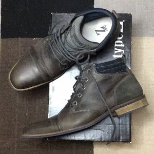 Type Z Men’s Leather Chukka Casual Gray Leather Size 11